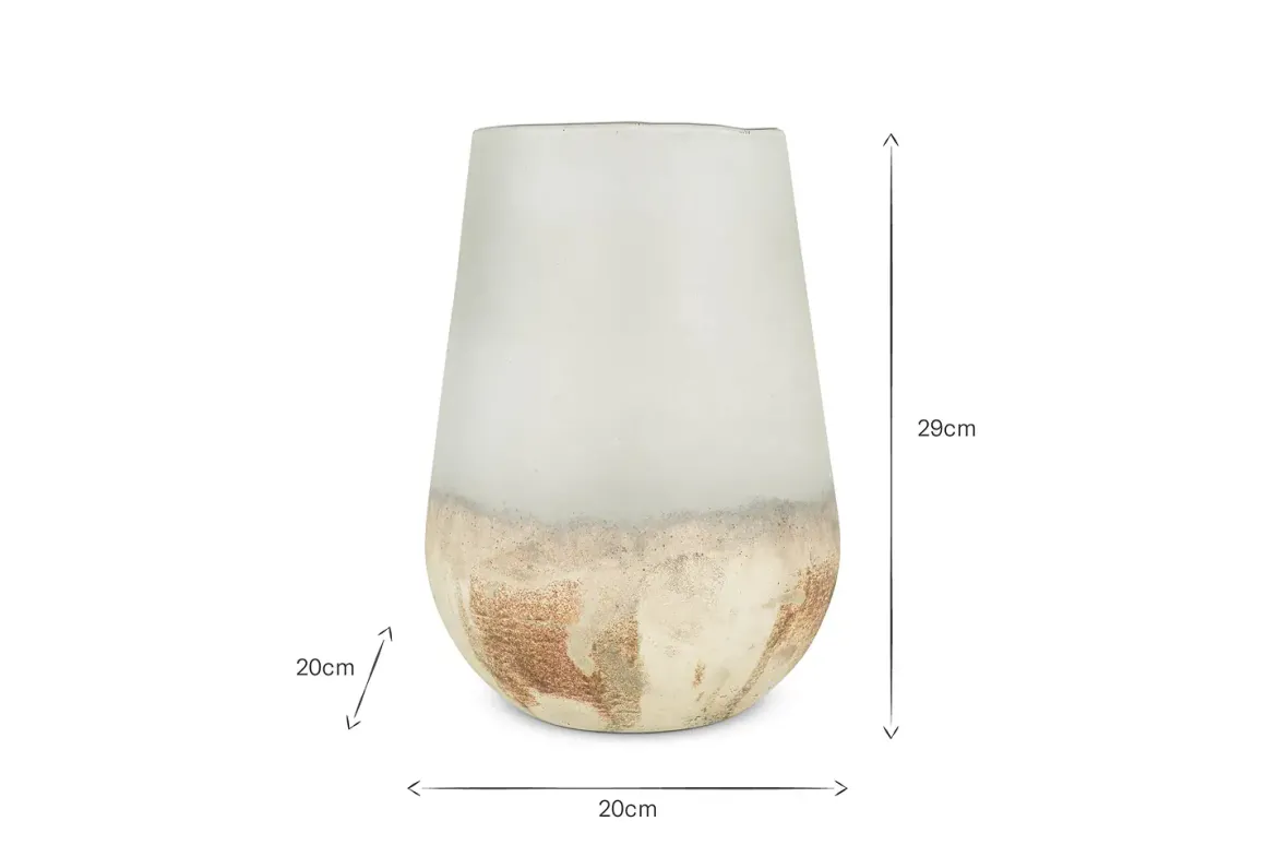 Ngolo Recycled Glass Vase - Aged Smoke