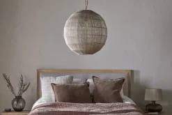 Nilaveli Woven Jute Sphere Pendant - Natural