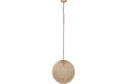 Nilaveli Woven Jute Sphere Pendant - Natural