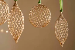 Nirav Wire Baubles - Brass (Set of 4)