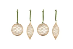 Nirav Wire Baubles - Brass (Set of 4)