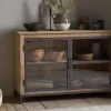Nirvi Mango Wood & Iron Sideboard - Black