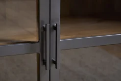 Nirvi Mango Wood & Iron Sideboard - Black