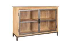 Nirvi Mango Wood & Iron Sideboard - Black