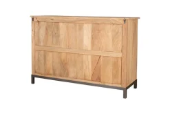 Nirvi Mango Wood & Iron Sideboard - Black