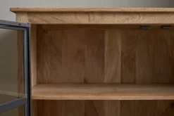 Nirvi Mango Wood & Iron Sideboard - Black