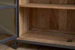 Nirvi Mango Wood & Iron Sideboard - Black