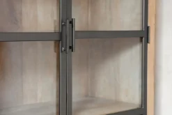 Nirvi Wood & Iron Cabinet - Black