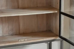 Nirvi Wood & Iron Cabinet - Black