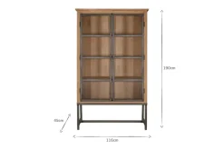 Nirvi Wood & Iron Cabinet - Black