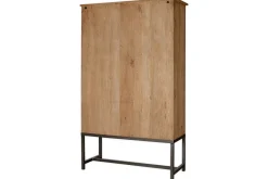 Nirvi Wood & Iron Cabinet - Black