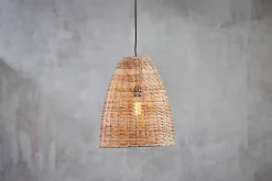 Noko Rattan Conical Pendant - Natural