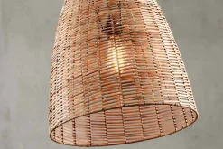 Noko Rattan Conical Pendant - Natural