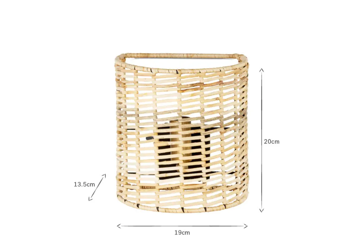 Noko Rattan Wall Lamp - Small