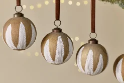 Nori Baubles - Gold & Cream - (Set of 4)