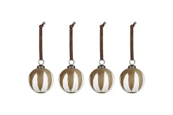 Nori Baubles - Gold & Cream - (Set of 4)