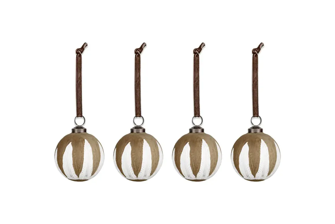 Nori Baubles - Gold & Cream - (Set of 4)