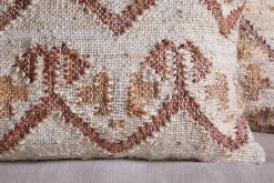 Nuvali Cotton & Jute Cushion Cover - Rust
