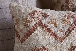 Nuvali Cotton & Jute Cushion Cover - Rust