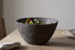 Nyati Wooden Serving Bowl - Dark Brown - Large