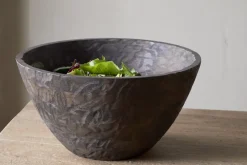 Nyati Wooden Serving Bowl - Dark Brown - Large