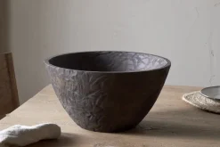 Nyati Wooden Serving Bowl - Dark Brown - Large