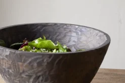 Nyati Wooden Serving Bowl - Dark Brown - Large