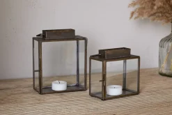 Obi Mini Table Lantern - Antique Brass