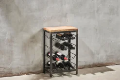 Obra Industrial Wine Rack - Mango Wood & Iron - Small