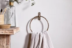 Olani Towel Ring - Antique Brass