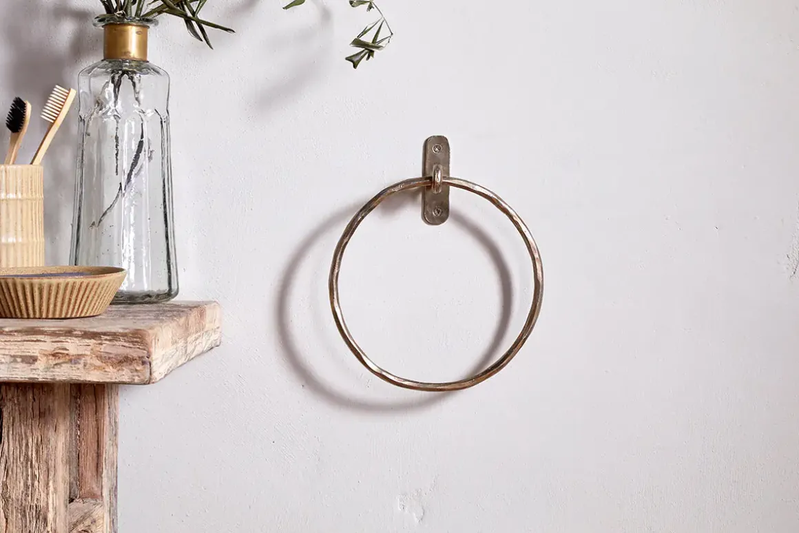 Olani Towel Ring - Antique Brass