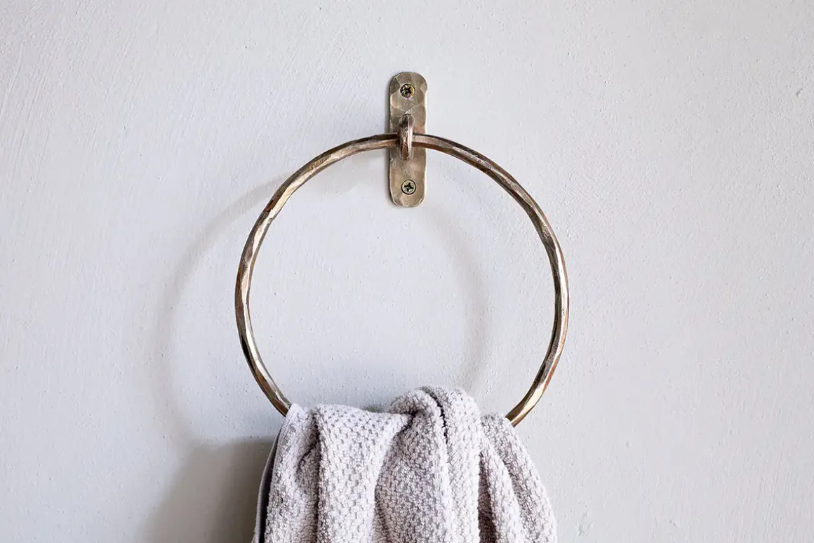 Olani Towel Ring - Antique Brass