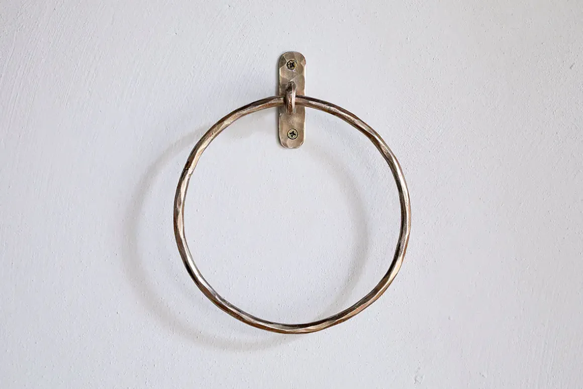 Olani Towel Ring - Antique Brass