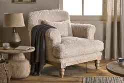 Otas Teddy Cotton Armchair - Off White