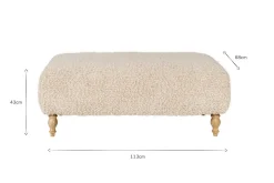 Otas Teddy Ottoman - Off White
