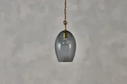 Otoro Recycled Glass Pendant - Smoke - Small Oval