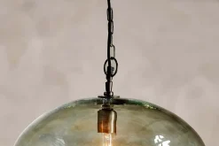 Otoro Recycled Glass Pendant - Green - Large Round