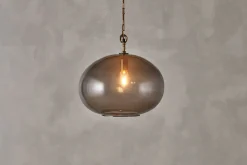 Otoro Recycled Glass Pendant - Smoke - Large Round