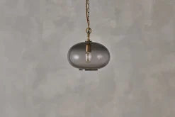 Otoro Recycled Glass Pendant - Smoke - Small Round