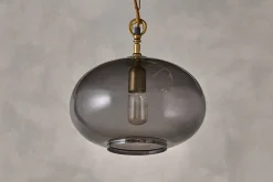 Otoro Recycled Glass Pendant - Smoke - Small Round