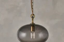 Otoro Recycled Glass Pendant - Smoke - Small Round