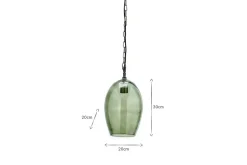 Otoro Recycled Glass Pendant - Green - Small Oval