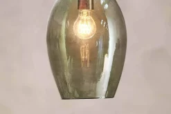 Otoro Recycled Glass Pendant - Green - Large Oval