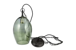 Otoro Recycled Glass Pendant - Green - Large Oval