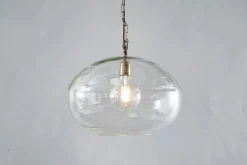 Otoro Recycled Glass Pendant - Clear - Large Round