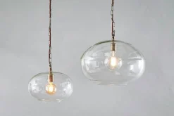 Otoro Recycled Glass Pendant - Clear - Large Round
