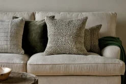 Paduna Jute & Cotton Cushion Cover - Soft Blue & Brown