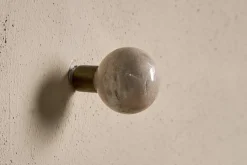 Paladi Marble & Iron Round Hook - Grey