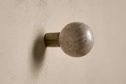 Paladi Marble & Iron Round Hook - Grey