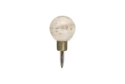 Paladi Marble & Iron Round Hook - Grey